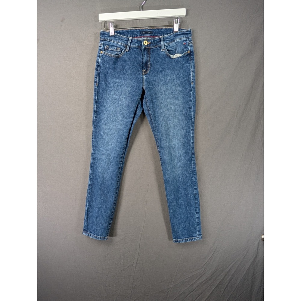 Tommy Hilfiger Womens Skinny Jeans Blue Denim Mid Rise Stretch Size 4‎
